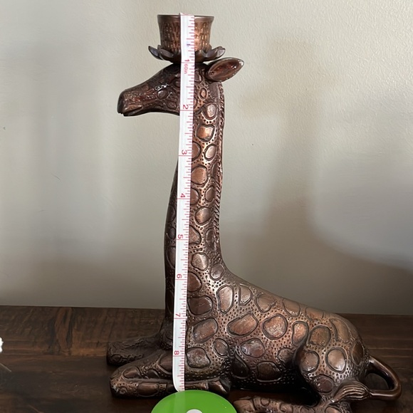 Anthro Old Flame Candle Co. Vintage Bronze Giraffe Taper Candle Holder $158 - Picture 6 of 6